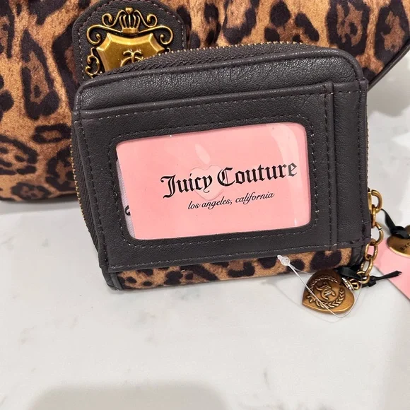 Viral!!!!  Juicy Couture cheetah Hobo Romance Shoulder Bag with matching wallet. - Picture 3 of 6